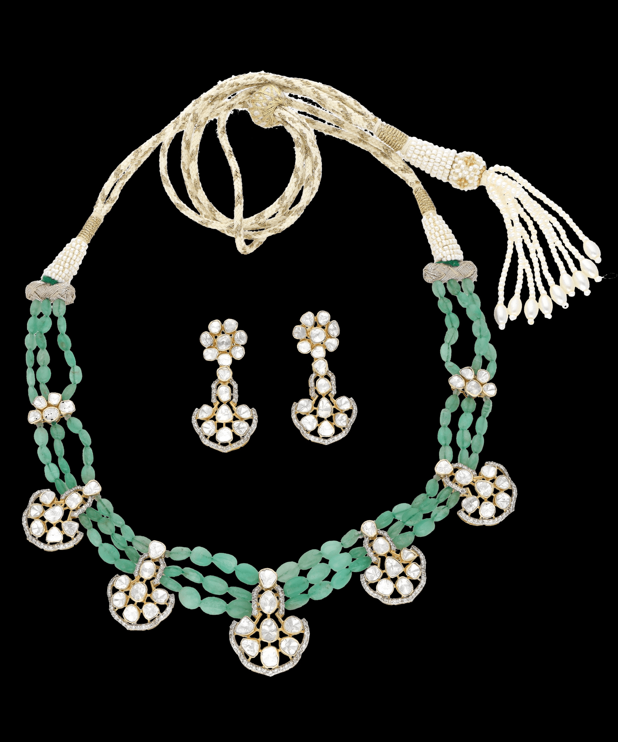 Gold D Kundan Set