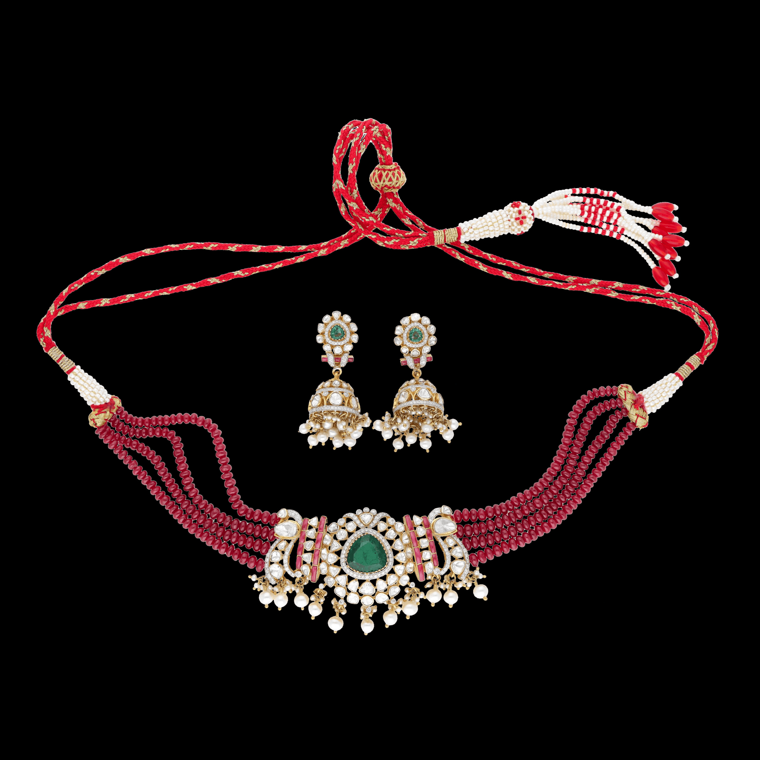 Gold D Kundan Set