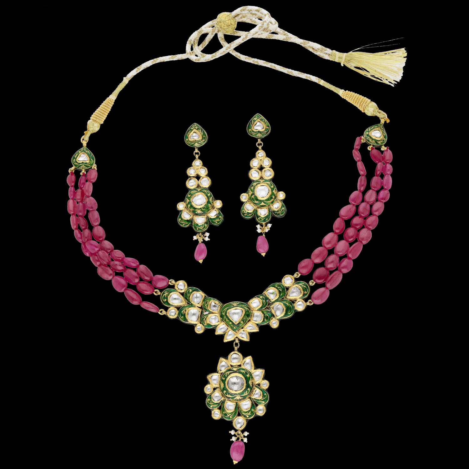 Gold D Kundan Set